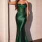 Satin Strapless Sweetheart Neckline Gown by Cinderella Divine CD797 - Special Occasion