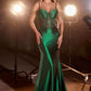 Satin Fitted Sexy Mermaid Gown by Cinderella Divine CD820 - Special Occasion