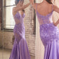 Satin Glitter & Lace Mermaid Gown by Cinderella Divine CDS470 - Special Occasion