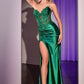 Satin Sweetheart Neckline Glitter Gown By Ladivine CDS521 - Women Evening Formal Gown - Special Occasion/Curves