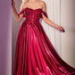 Off The Shoulder A-Line By Ladivine CDS525 - Women Evening Formal Gown - Special Occasion