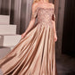 Off The Shoulder A-Line By Ladivine CDS525 - Women Evening Formal Gown - Special Occasion