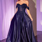 Off The Shoulder A-Line By Ladivine CDS525 - Women Evening Formal Gown - Special Occasion