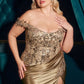Off Shoulder Scoop Neckline Gown By Ladivine CDS537C - Women Evening Formal Gown - Curves