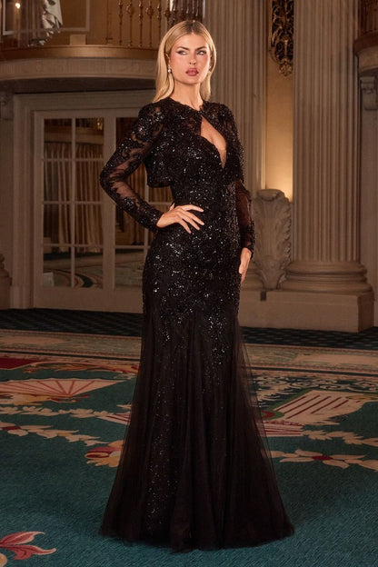 Strapless Sweetheart Neckline Mermaid Gown By Ladivine CDS545 - Women Evening Formal Gown - Special Occasion/Curves