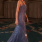 Halter Neckline Mermaid Gown By Ladivine CDS547 - Women Evening Formal Gown - Special Occasion