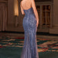Halter Neckline Mermaid Gown By Ladivine CDS547 - Women Evening Formal Gown - Special Occasion