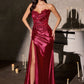 3D Floral Sweetheart Neckline Gown By Ladivine CDS567 - Women Evening Formal Gown - Special Occasion