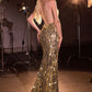 Fitted Scoop Neckline Sheath Gown By Ladivine CK2409 - Women Evening Formal Gown - Special Occasion