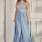 Crisscross V-Neckline A-Line Gown By Amoris CV01 - Women Evening Formal Gown - Special Occasion