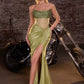 Strapless Beaded Sheer Corset Gown By Ladivine CW301 - Women Evening Formal Gown - Special Occasion