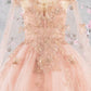 Butterfly Sequin Sweetheart Neckline Kids Mini Quince Dress by Elizabeth K - GK114