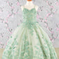 Butterfly Sequin Sweetheart Neckline Kids Mini Quince Dress by Elizabeth K - GK114