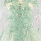 Butterfly Sequin Sweetheart Neckline Kids Mini Quince Dress by Elizabeth K - GK114