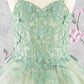 Butterfly Sequin Sweetheart Neckline Kids Mini Quince Dress by Elizabeth K - GK114