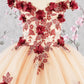 3D Flower Embroidery Sweetheart Kids Mini Quince Dress by Elizabeth K - GK115