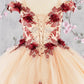 3D Flower Embroidery Sweetheart Kids Mini Quince Dress by Elizabeth K - GK115