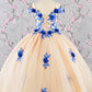 3D Flower Embroidery Sweetheart Kids Mini Quince Dress by Elizabeth K - GK115