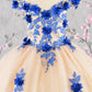 3D Flower Embroidery Sweetheart Kids Mini Quince Dress by Elizabeth K - GK115