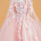 Butterfly Applique Sweetheart Tulle Kids Mini Quince Dress by Elizabeth K - GK119