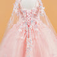 Butterfly Applique Sweetheart Tulle Kids Mini Quince Dress by Elizabeth K - GK119