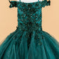 Embellished Boat Neckline Kids Mini Quince Dress by Elizabeth K - GK121