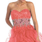 Sweetheart Neckline Organza A-Line Dress by Elizabeth K - GL1026