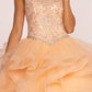 Elizabeth K - GL1600 - Embellished Bodice Tulle Quinceanera Dress