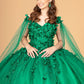 Elizabeth K - GL1974 - Embellished Cap Sleeve V-Neck Quinceanera Dress