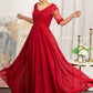 Elizabeth K - GL1982 - Embroidery Chiffon V-Neckline Ballgown Quinceanera Dress