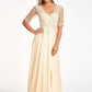 Elizabeth K - GL1982 - Embroidery Chiffon V-Neckline Ballgown Quinceanera Dress