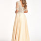 Elizabeth K - GL1982 - Embroidery Chiffon V-Neckline Ballgown Quinceanera Dress