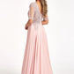 Elizabeth K - GL1982 - Embroidery Chiffon V-Neckline Ballgown Quinceanera Dress