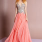 Chiffon Strapless Sequin Sweetheart A-Line by Elizabeth K - GL2092 - Special Occasion/Curves