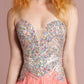 Chiffon Strapless Sequin Sweetheart A-Line by Elizabeth K - GL2092 - Special Occasion/Curves
