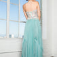 Chiffon Strapless Sequin Sweetheart A-Line by Elizabeth K - GL2092 - Special Occasion/Curves