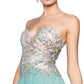 Chiffon Strapless Sequin Sweetheart A-Line by Elizabeth K - GL2092 - Special Occasion/Curves