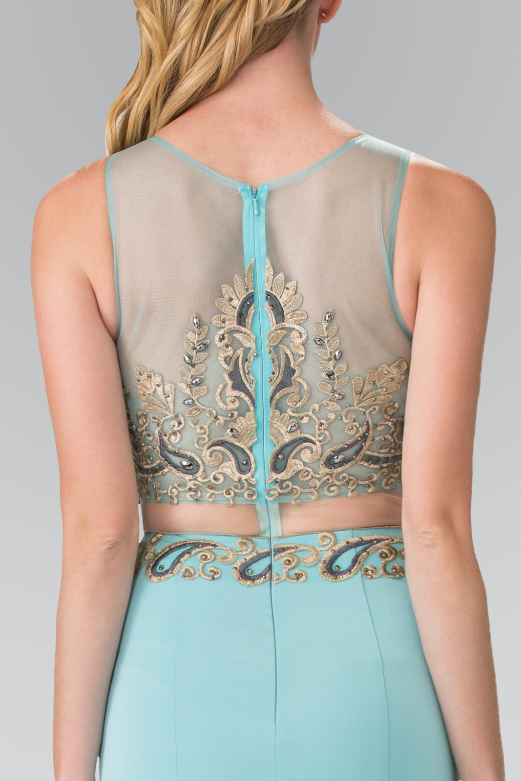 Embroidery Sleeveless Two-Piece Mermaid Dress by Elizabeth K - GL2248