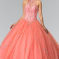 Elizabeth K - GL2348 - Embellished Sleeveless Tulle Quinceanera Dress