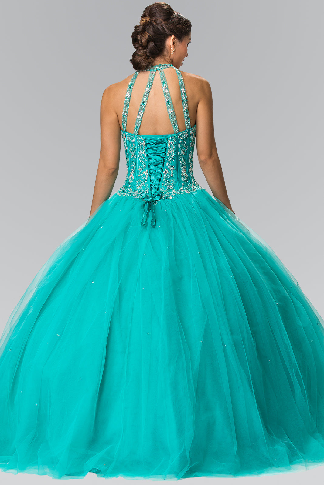 Elizabeth K - GL2348 - Embellished Sleeveless Tulle Quinceanera Dress