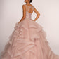 Elizabeth K - GL2517 - Embellished Boat Neck Layered Quinceanera Dress
