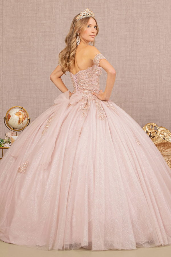 Elizabeth K - GL2604 - Mesh Jewel Sweetheart Neck Quinceanera Dress