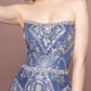 Strapless Straight Across Neckline Glitter Dress by Elizabeth K - GL2650 - Special Occasion/Curves