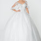 Elizabeth K - GL2800 - Mesh V-Neck Glitter Quinceanera Dress
