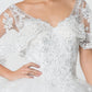 Elizabeth K - GL2800 - Mesh V-Neck Glitter Quinceanera Dress