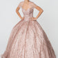 Elizabeth K - GL2804 - Embellished Glitter Sleeveless Quinceanera Dress