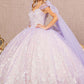 Glitter Sweetheart Neckline Quinceanera Dress by Elizabeth K - GL3175