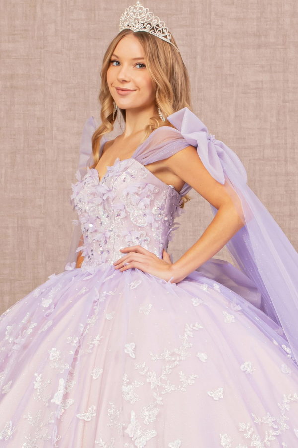 Glitter Sweetheart Neckline Quinceanera Dress by Elizabeth K - GL3175