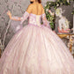 Jewel Sequin Sweetheart Neckline Quinceanera Dress by GLS by Gloria - GL3234