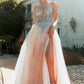 Embroidery Illusion Sweetheart Leg Slit Women Formal Dress by GLS by Gloria - GL3251 - Special Occasion/Curves